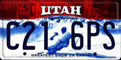 UT license plate C216PS