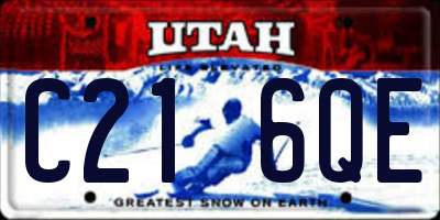 UT license plate C216QE