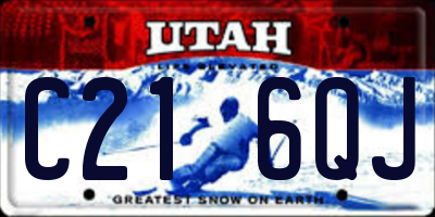 UT license plate C216QJ