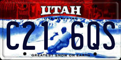 UT license plate C216QS