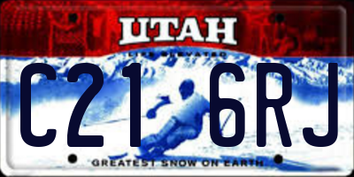 UT license plate C216RJ