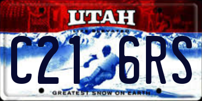 UT license plate C216RS