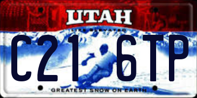 UT license plate C216TP