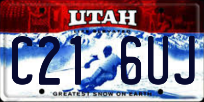 UT license plate C216UJ