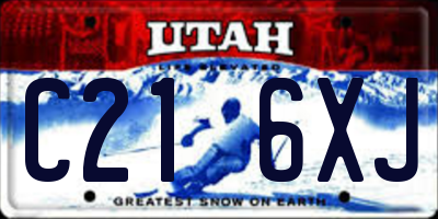 UT license plate C216XJ