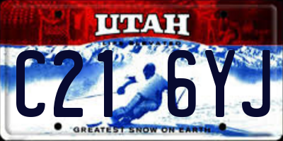 UT license plate C216YJ
