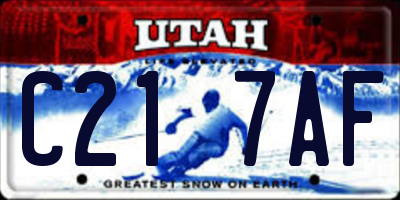UT license plate C217AF