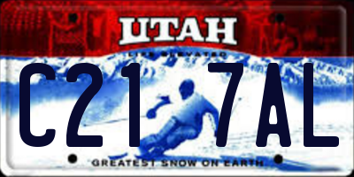 UT license plate C217AL