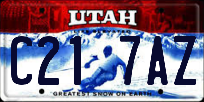 UT license plate C217AZ