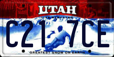 UT license plate C217CE