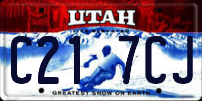 UT license plate C217CJ