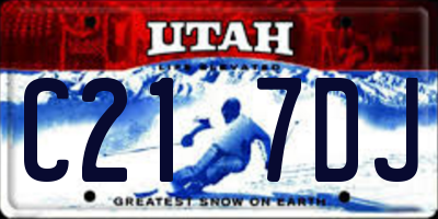 UT license plate C217DJ