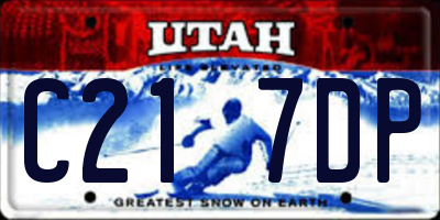 UT license plate C217DP