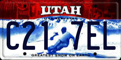 UT license plate C217EL