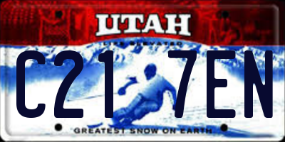 UT license plate C217EN