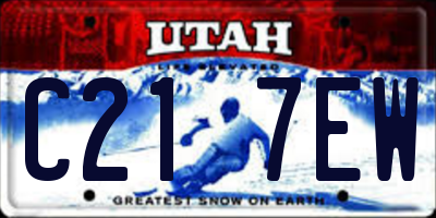 UT license plate C217EW