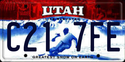 UT license plate C217FE