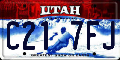 UT license plate C217FJ