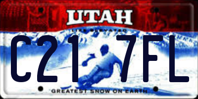 UT license plate C217FL