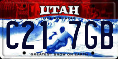 UT license plate C217GB