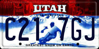 UT license plate C217GJ