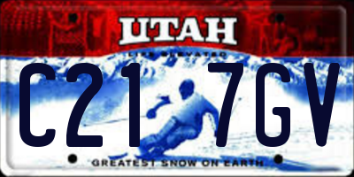 UT license plate C217GV