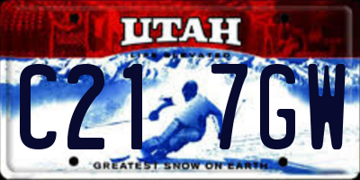 UT license plate C217GW