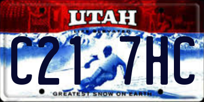 UT license plate C217HC