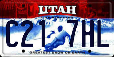 UT license plate C217HL