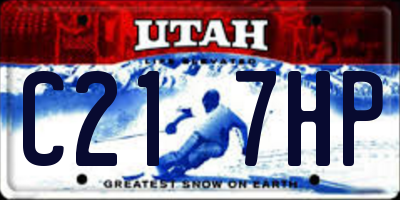 UT license plate C217HP