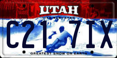UT license plate C217IX