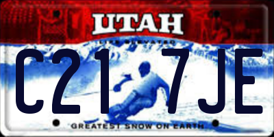 UT license plate C217JE