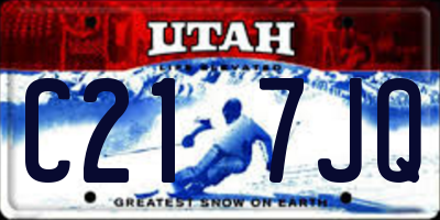 UT license plate C217JQ
