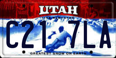 UT license plate C217LA