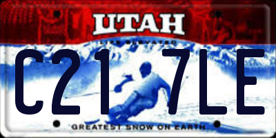 UT license plate C217LE