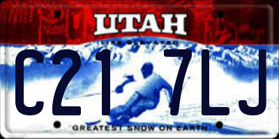 UT license plate C217LJ