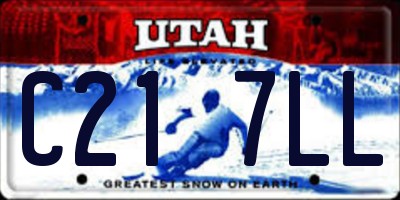 UT license plate C217LL