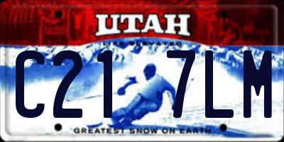 UT license plate C217LM