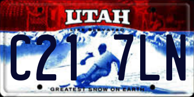 UT license plate C217LN