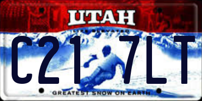 UT license plate C217LT