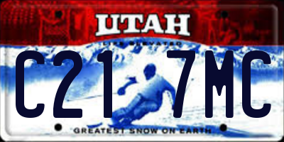 UT license plate C217MC