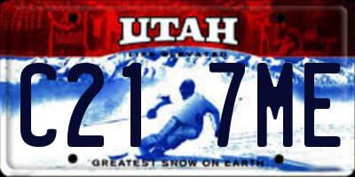 UT license plate C217ME
