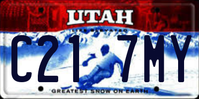 UT license plate C217MY