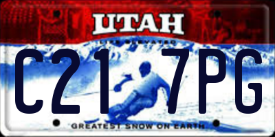 UT license plate C217PG