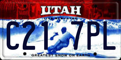 UT license plate C217PL