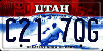 UT license plate C217QG