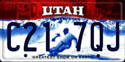 UT license plate C217QJ