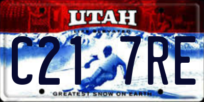 UT license plate C217RE