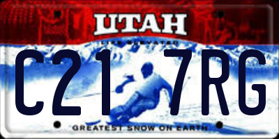 UT license plate C217RG