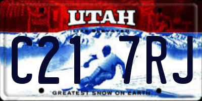 UT license plate C217RJ